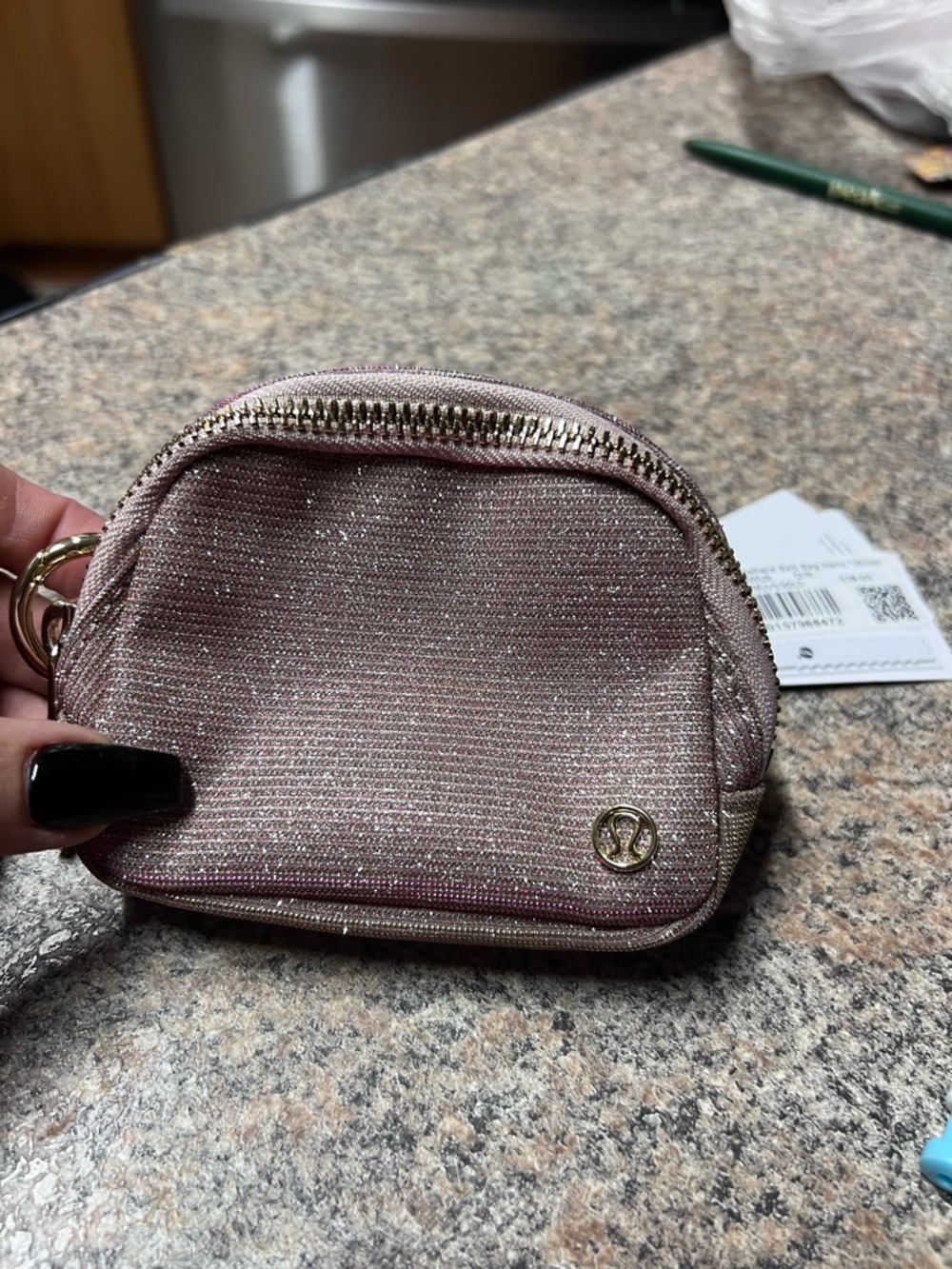 2 lululemon athletica Sparkle Mini Pouch Duo - Silver & Pink bundle NWT - Picture 2 of 6